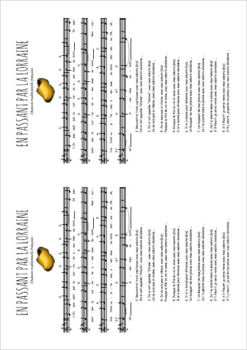 En passant par la Lorraine Partition gratuite
